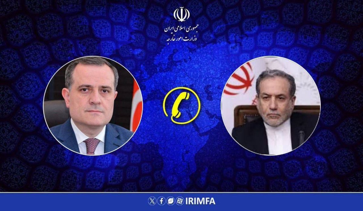 JonesC6448's tweet photo. Breaking 🚨

FMs of Iran and Azerbaijan held a phone conversation, exchanging views over the US-Israeli aggression on Iran.

More news link : https://t.co/ElfoTF8NtQ https://t.co/XqH8ktx4SD