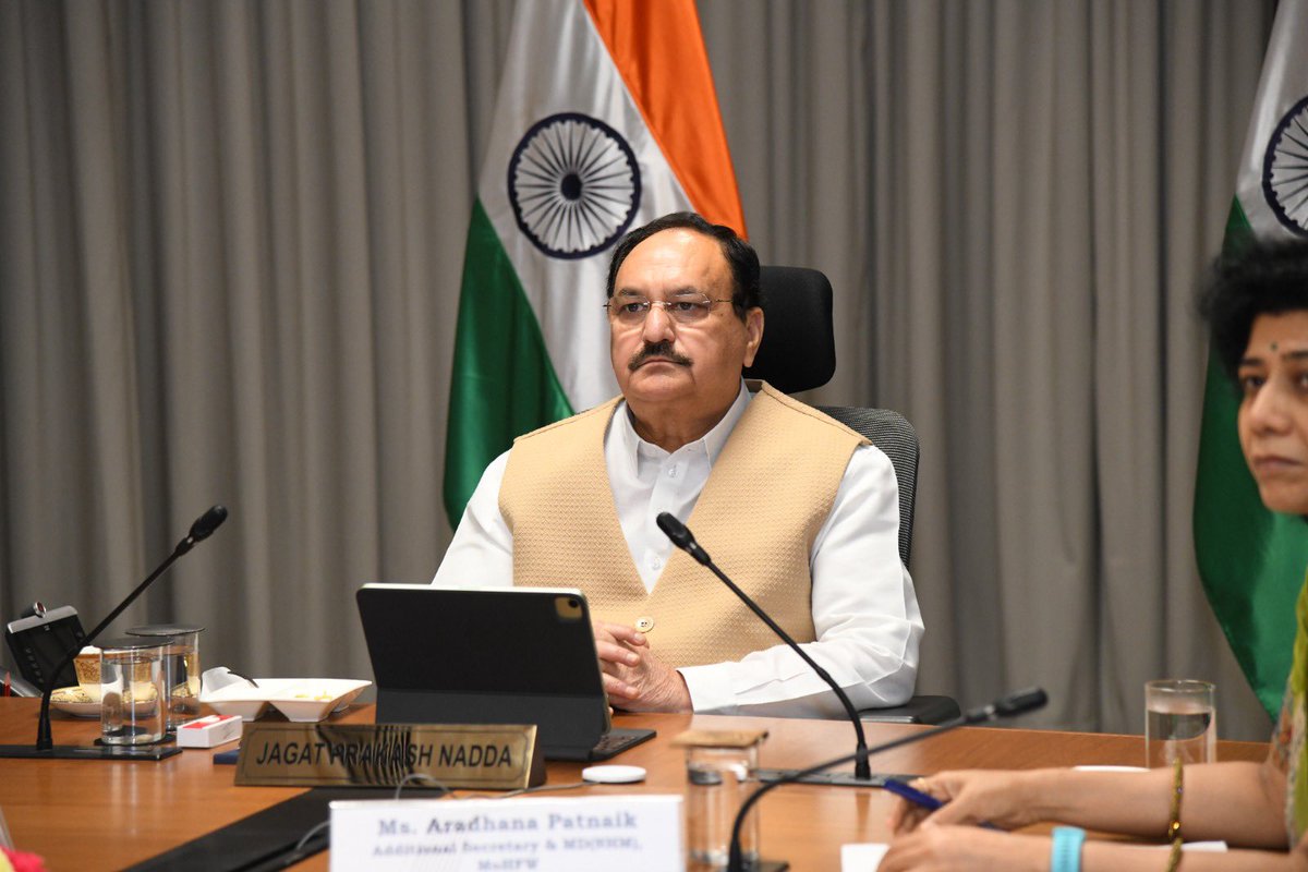 MoHFW_INDIA's tweet photo. Union Minister for Health and Family Welfare Shri Jagat Prakash Nadda Virtually Addresses Press Briefing at World Health Organization Headquarters; Reaffirms India’s Commitment to Eliminating Cervical Cancer and Advancing Global Health Cooperation

Government of India Adopts Multi-Pronged Strategy Focused on Prevention, Screening, Early Detection and Timely Treatment to Combat Cervical Cancer: Union Health Minister

Over 86 million Women Screened for Cervical Cancer Under NP-NCD; VIA-Based Screening Available at Ayushman Arogya Mandirs for Women Aged 30–65: Shri Nadda

Dr. Tedros Adhanom Ghebreyesus Calls India’s HPV Vaccination Drive as the World’s Largest Free Vaccination Drive terms it as a Landmark Step in Cervical Cancer Elimination

DG WHO Commends India’s Nationwide HPV Vaccination Campaign Launched by Hon’ble Prime Minister Narendra Modi Targeting 12 million Adolescent Girls

HPV Vaccination Drive Rooted in Voluntary Participation and Parental Consent, Reflecting India’s Respect for Community Values: Shri J.P. Nadda

#HPVVaccine
#SwasthNariViksitBharat

https://t.co/VnR7UvIJe4