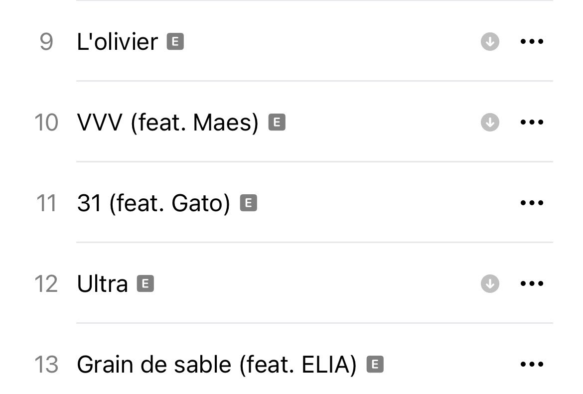 Unglaublicher Run, dazu Bonne journée, Mona Lisa und Vu sur la mer. Ich werde das Album immer verteidigen