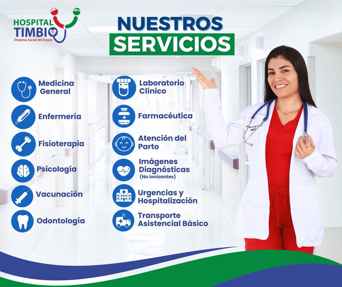 HospitalTimbio's tweet photo. ¡Servicios de Salud de Excelencia en el Hospital Timbío E.S.E! 🏥

Tenemos dispuestos nuestros canales de atención presencial, telefónicos y virtuales. ¡Estamos aquí para ayudarte a mantener una vida saludable y feliz! 🫶🏼

#ServiciosDeSalud #HospitalTimbíoESE https://t.co/Wx5aHkvatd