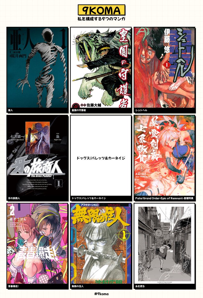 すぐ取れる位置に置いてある方々…!

ただ本棚の半分くらいは画集と東方と一次創作の同人誌で埋まってるんだよね…。
#9koma #わたしを構成する9つの漫画 