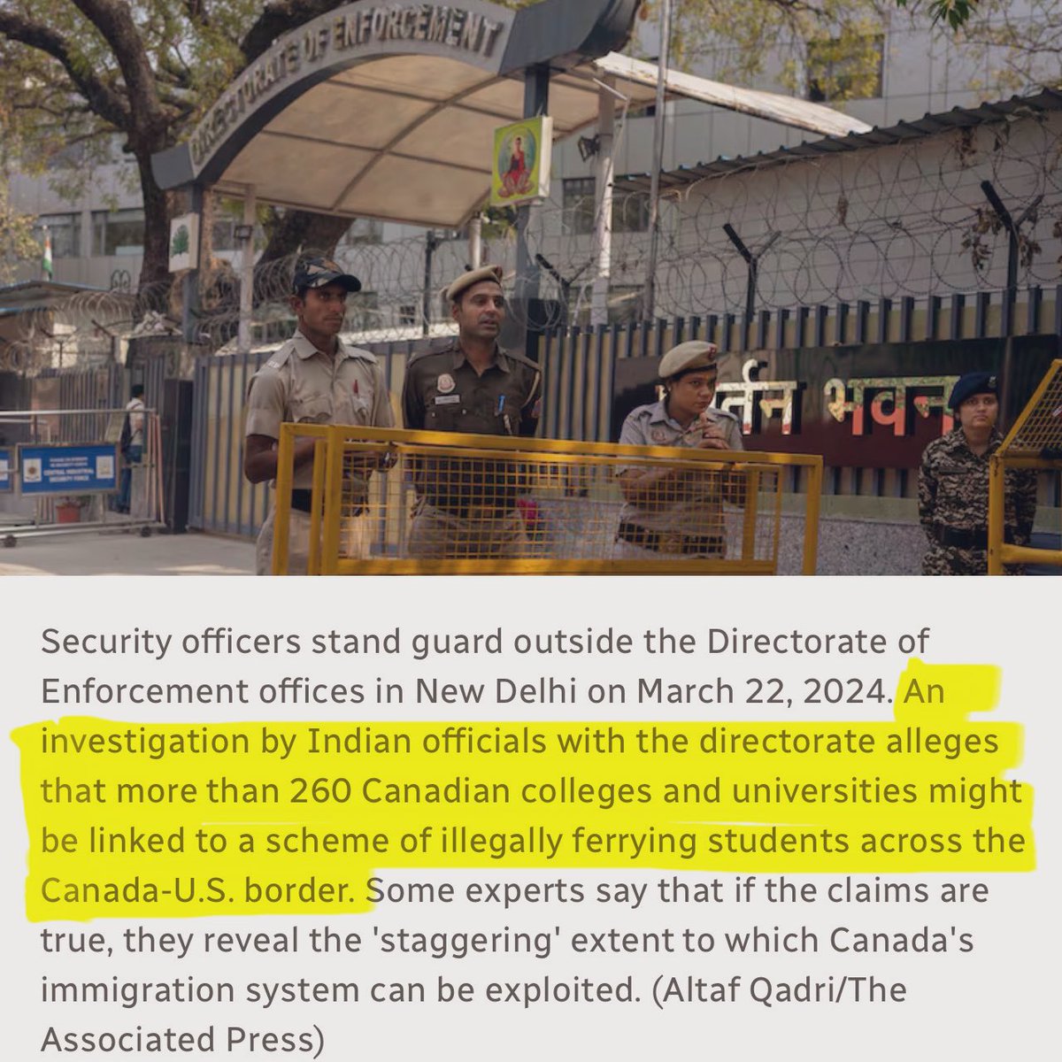 🇮🇳 INDIA HOLDS MASSIVE LEVERAGE OVER CANADA 🇨🇦

It’s NOT TRADE but 𝗔 𝗛𝘂𝗺𝗮𝗻 𝗧𝗿𝗮𝗳𝗳𝗶𝗰𝗸𝗶𝗻𝗴 𝗖𝗮𝘀𝗲 involving 𝟮𝟲𝟬 𝗖𝗮𝗻𝗮𝗱𝗶𝗮𝗻 𝗰𝗼𝗹𝗹𝗲𝗴𝗲𝘀 &amp; 𝘂𝗻𝗶𝘃𝗲𝗿𝘀𝗶𝘁𝗶𝗲𝘀.

That’s practically the 𝗲𝗻𝘁𝗶𝗿𝗲 𝗖𝗮𝗻𝗮𝗱𝗶𝗮𝗻 𝗽𝗼𝘀𝘁-𝘀𝗲𝗰𝗼𝗻𝗱𝗮𝗿𝘆