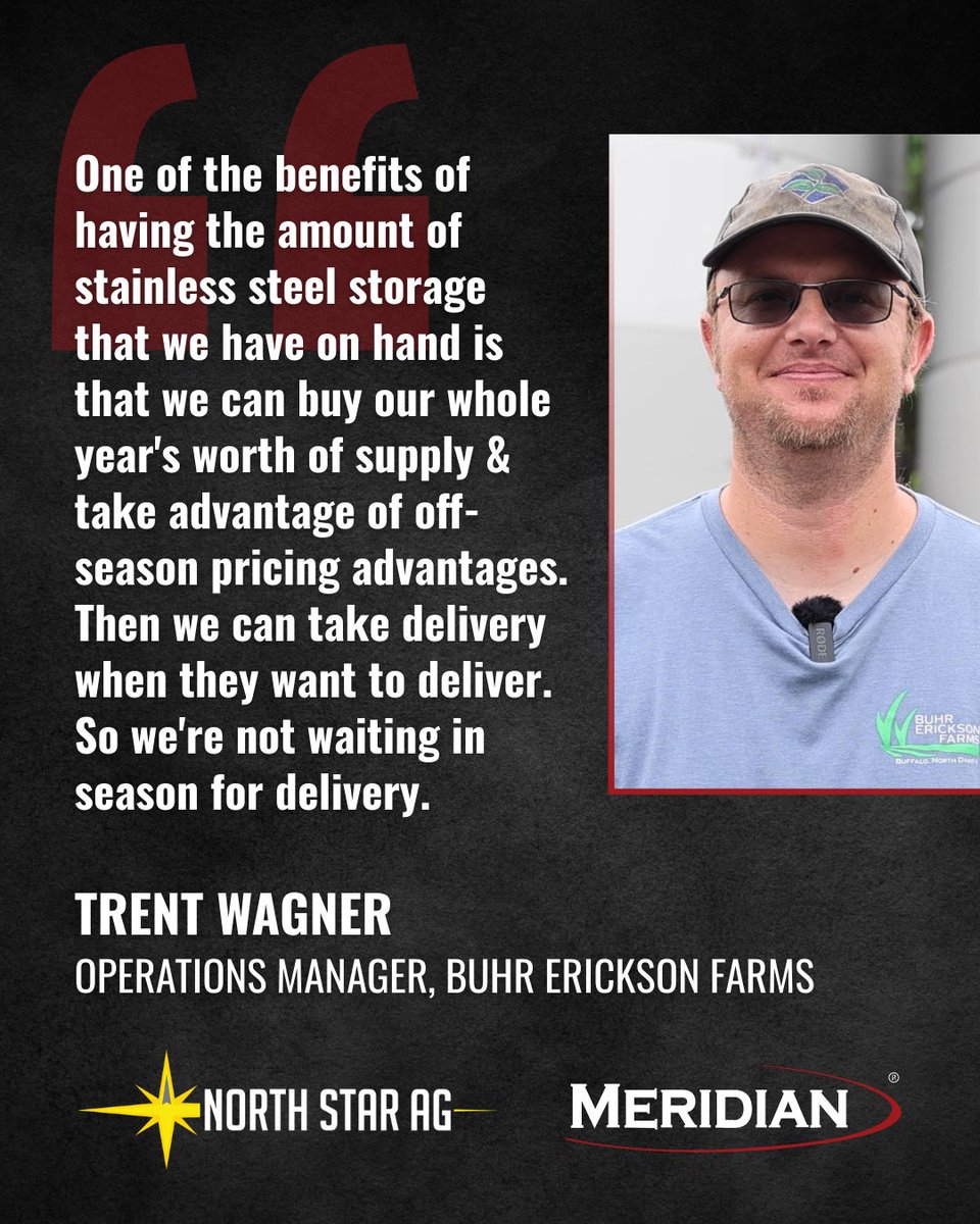 One thing we have learned about stainless steel storage… having product on hand is a powerful advantage. The power of having <a href="/meridianmfg/">Meridian Manufacturing</a> stainless steel storage on your farm, is that it's ready when the market gives you an opportunity.