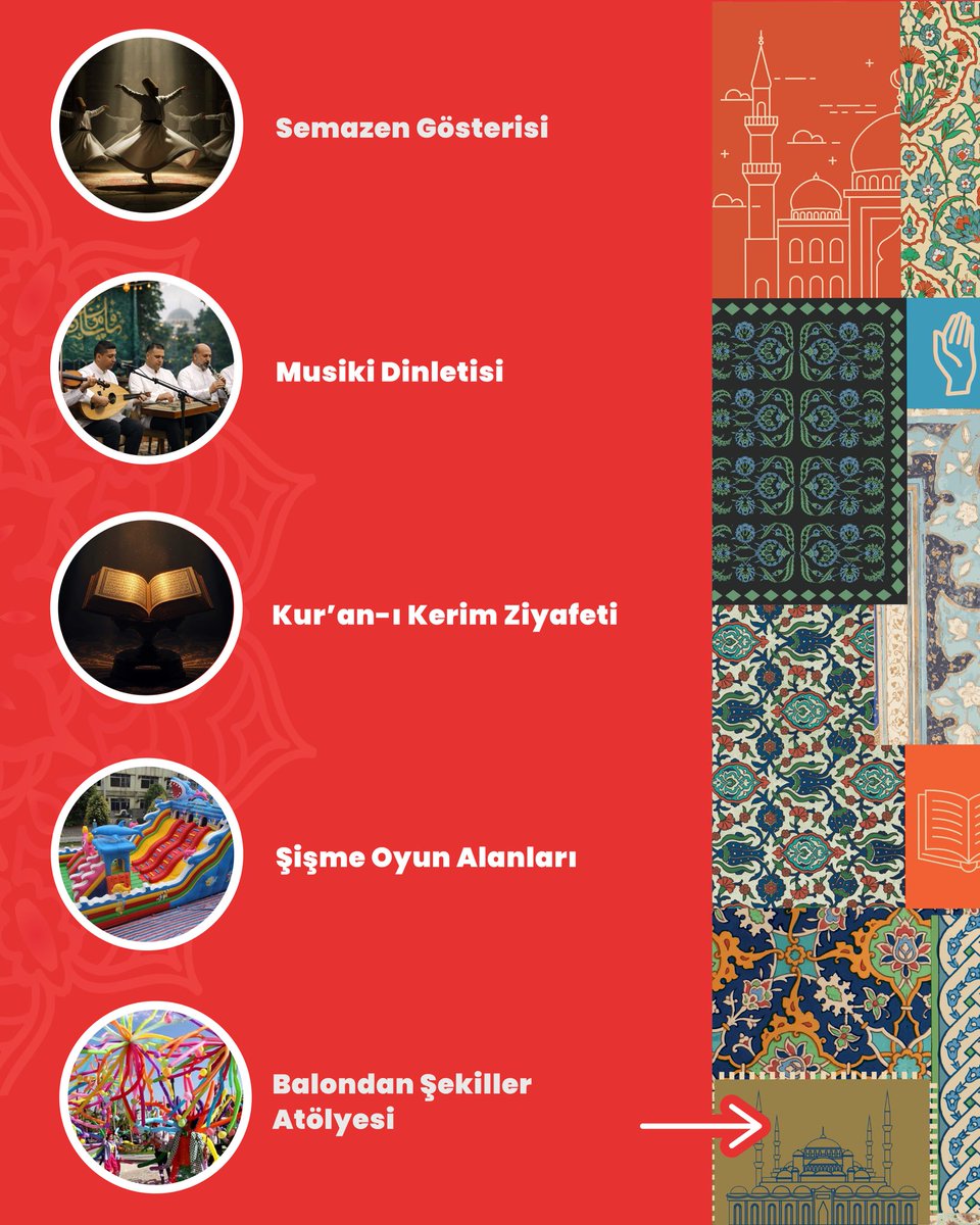 📍İzmir Cumhuriyet Meydanı

Ramazan’ın bereketini ve kardeşliğini birlikte yaşamak için TÜGVA İzmir Ramazan Şenliği’nde buluşuyoruz. Tüm hemşehrilerimizi bu güzel buluşmaya davet ediyoruz.

🕖Etkinliklerimiz saat 17.00’de başlayacaktır.