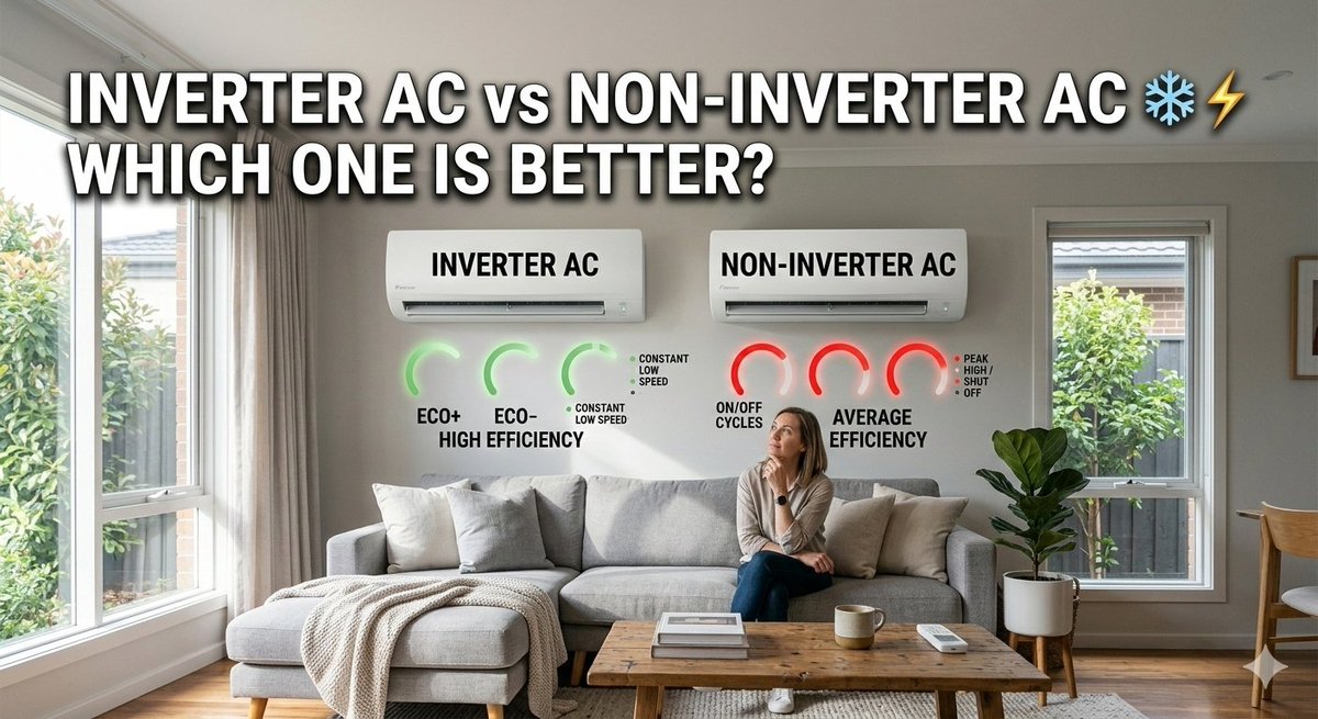 dayotunde25's tweet image. Inverter AC adjusts compressor speed to save energy.
Non-inverter turns ON/OFF repeatedly.
Which one do you use? ❄⚡
#HVAC #AirConditioning #TechTips