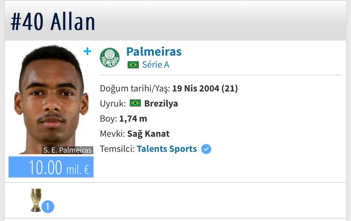 Brezilya liginin en iyi oyuncusu Allan Elias