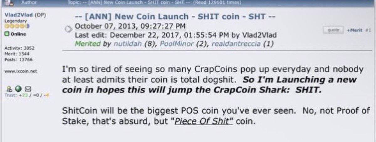 ShitCoin 2013 tweet media