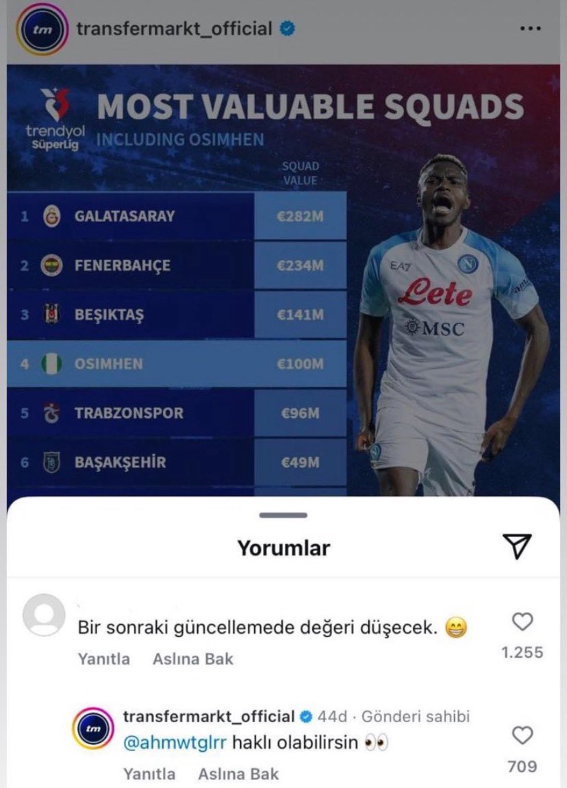 Osimhen’nin pd’sini gelir gelmez 25 mn düşüren Fenermarkt Sidikli Şerif’in pd’sini 11 mn arttırmış

Fenermarkt demiş miydim?