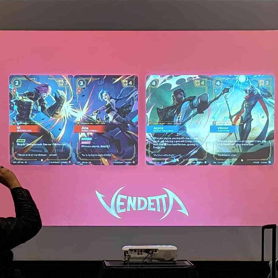 RiftboundReport's tweet photo. Riftbound Vendetta will release Overnumbered cards for Vi, Jinx, Jayce, and Viktor with connecting art! 🔥

#RBVendetta #Arcane https://t.co/FLTMRkVNxH