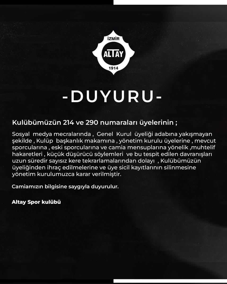 Altay Spor Kulübü tweet media