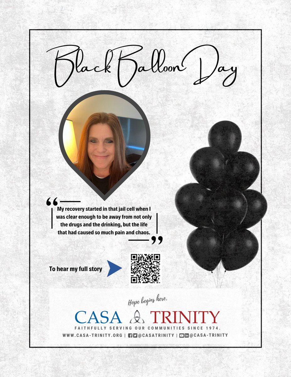 Tomorrow is Black Balloon Day 🖤

Join us as we remember those we have lost and stand with those still fighting. Recovery is possible, and every story matters. #BlackBalloonDay