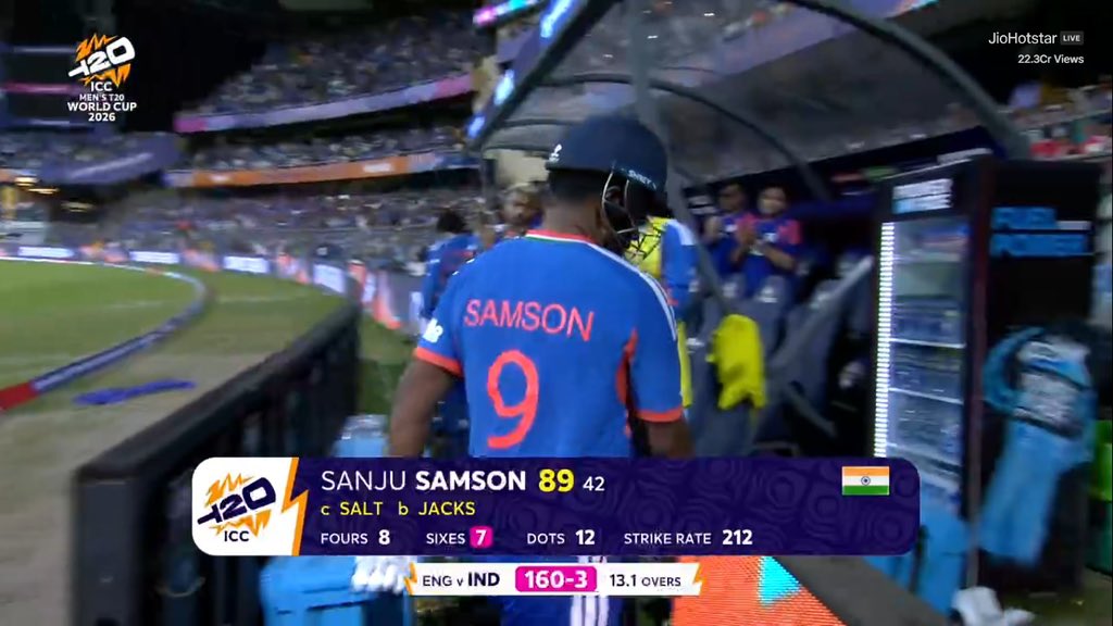 Highest score for India in T20WC Knockout

89* - Virat Kohli (v WI)
89 - 𝗦𝗮𝗻𝗷𝘂 𝗦𝗮𝗺𝘀𝗼𝗻 (v ENG)*
77 - Virat Kohli (v SL)
76 - Virat Kohli (v SA)
75 - Gautam Gambhir (v PAK)
72* - Virat Kohli (v SA)
70 - Yuvraj Singh (v AUS)