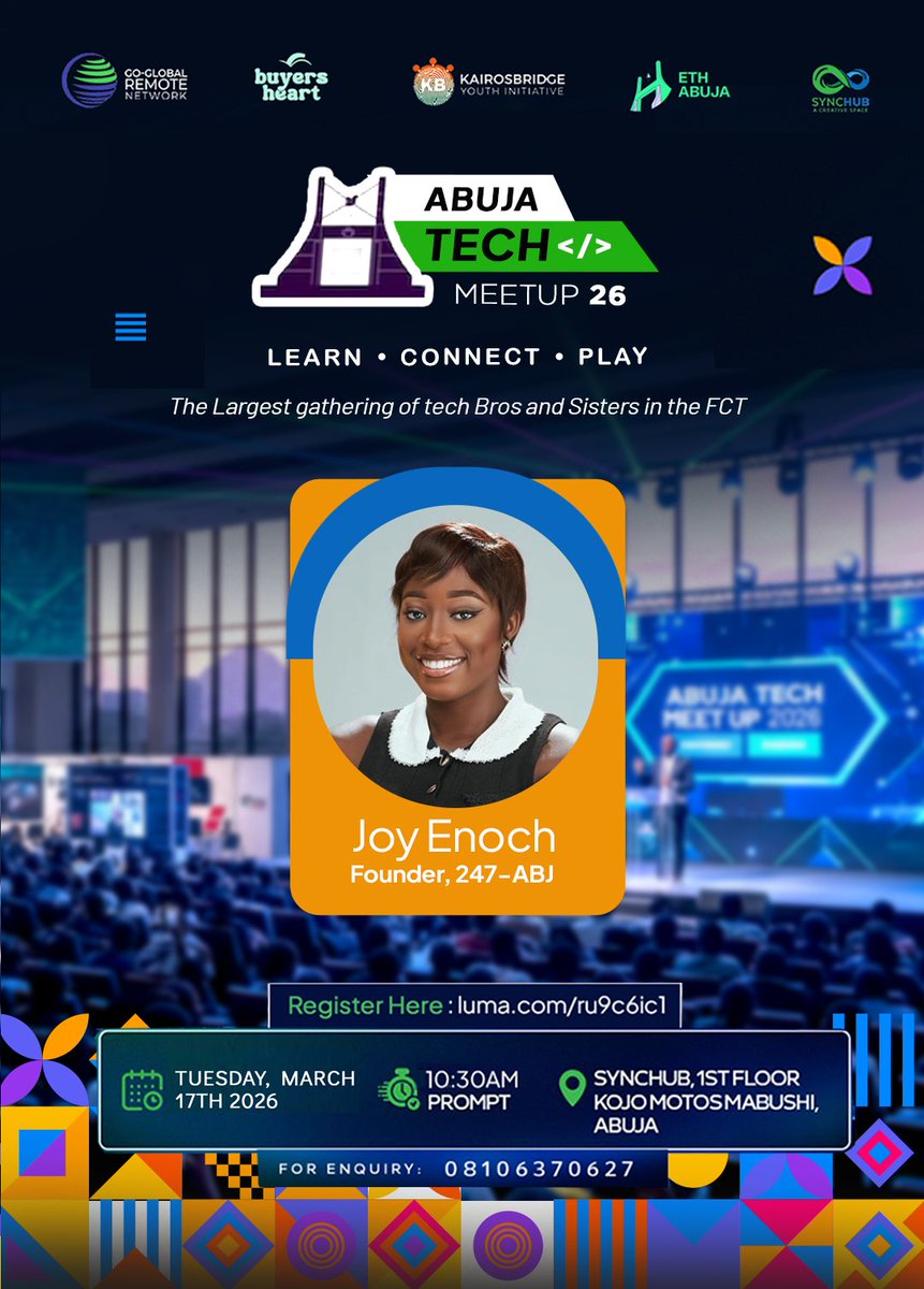 Goglobanetwork's tweet photo. Meet the Speaker 🎤

We’re excited to feature Joy Enoch, Founder of 247-ABJ, a platform spotlighting corporate events, lifestyle, restaurants, fun activities, and opportunities across Abuja.

Joy is passionate about community building, visibility, and intentional growth . https://t.co/sTcYBCdvK2