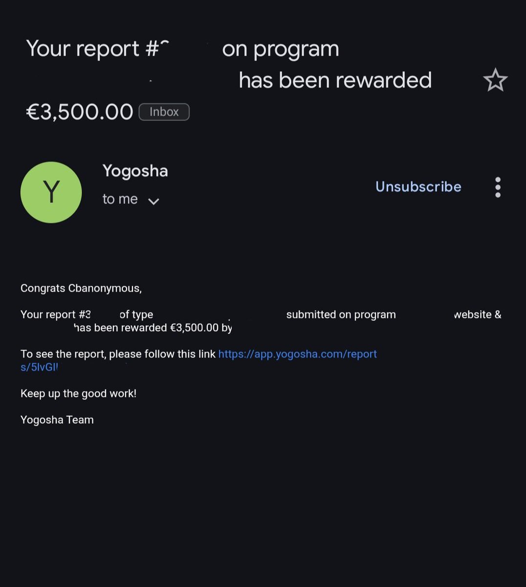 CBanawade19394's tweet photo. Happy to see my name in the Top 3 on Yogosha’s February leaderboard.
Grateful for a few accepted and rewarded reports.
Still learning — now getting ready for March. 🔐
#BugBounty #CyberSecurity #EthicalHacking #InfoSec #VulnerabilityResearch #Yogosha #BugHunter #WebSecurity https://t.co/79b1yNs3so