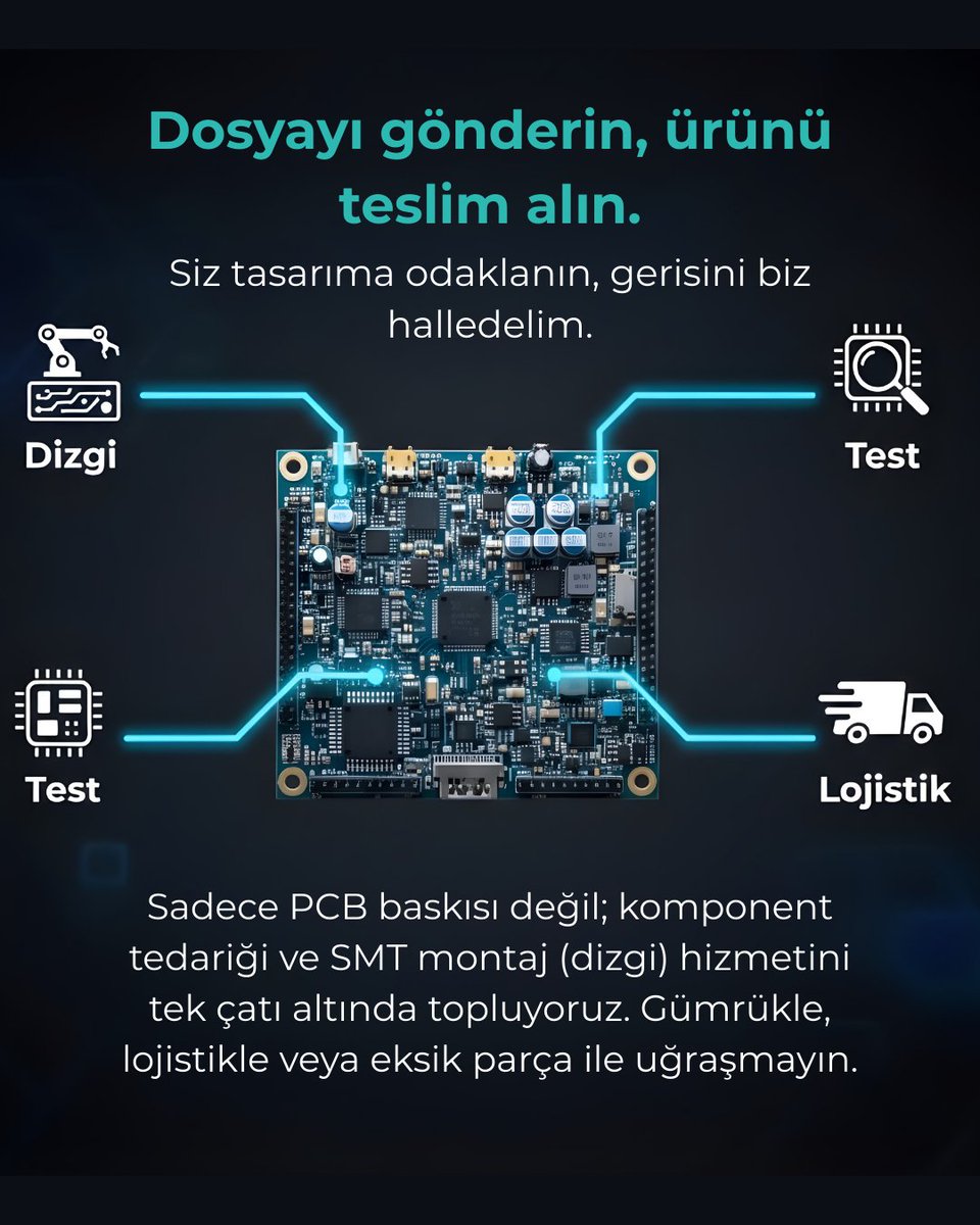 ilega_comtr's tweet photo. Prototip üretiminde maliyet ve zaman duvarlarını ilega ile yıkıyoruz! 🚀

✅ Torba Sistemi: Az adetli siparişte dev fabrika fiyatları. ✅ Uçtan Uca: Dizgi, test ve lojistik tek çatıda. ✅ Yerli Destek: Dilinizi konuşan teknik ekip.
https://t.co/LSpVZ0GKDU #ilega #PCB #Elektronik https://t.co/5BhrDZdXRQ