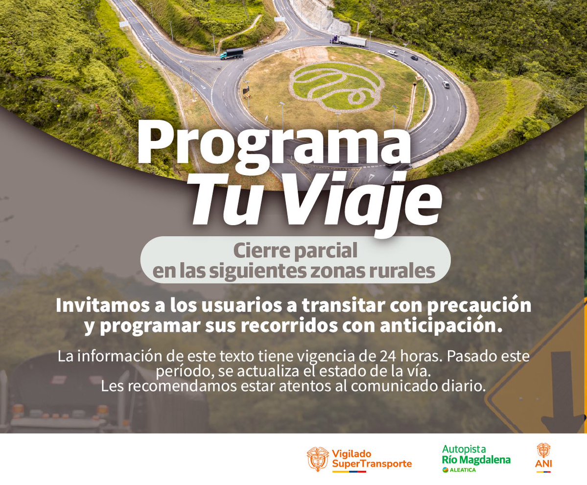 Informe diario 

Paso a un carril
 
Maceo:
o Glorieta Maceo (Km 0)
o Vereda Corrales (Km 12)
 
Yolombo: 
o Sector El Cenizo (Km 13)
o Vereda Doña Ana (Km 16)
 
Yalí: 
o Puente Río San Bartolo (Km 17)
o Sector Vegachí Viejo (Km 31)
 
Vegachí: 
o Finca de Maruja (Km 34)