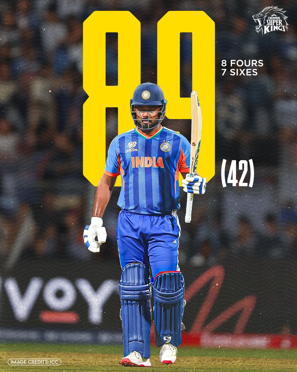 What a Knock! 
What an Innings! 
Whatta Playa, Sanju! 🦁

#WhistlePodu #T20WorldCup
📸:ICC