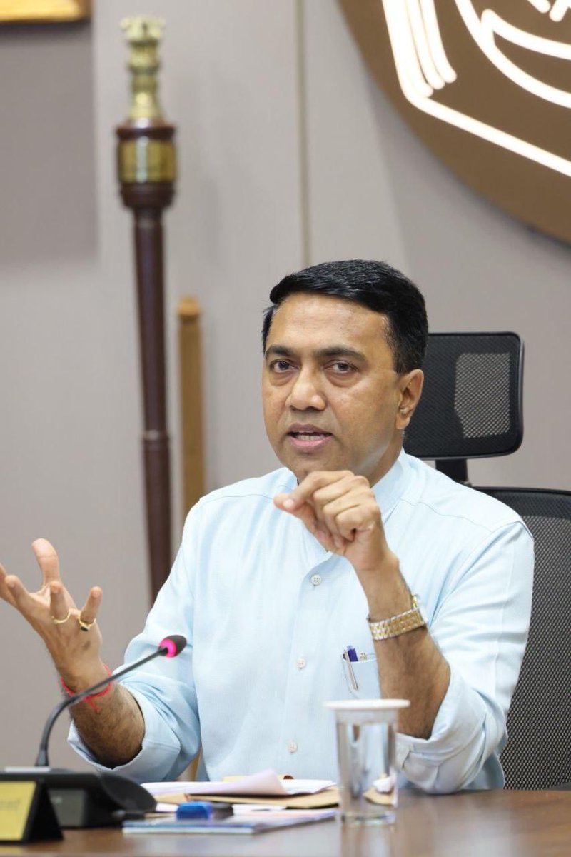 goacm's tweet photo. Hon’ble Chief Minister @DrPramodPSawant chaired a meeting to discuss the Goa Taxi Policy 2026, in the presence of Ministers Mauvin Godinho and Rohan A. Khaunte, along with MLAs Kedar Naik, Delilah Lobo, and Michael Lobo.

#GoaTaxiPolicy #GoaProgress #TransportPolicy #TaxiSector https://t.co/4SvIhzI2Me