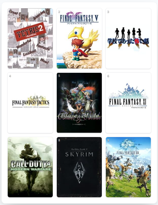 Leiche_FF14's tweet photo. ワンチャイコネクションがおしくもラ���ク外

私を構成する9つのゲーム
#My9Games #私を構成する9つのゲーム
https://t.co/gRRzPhoIUk https://t.co/RvmV8Or5OH