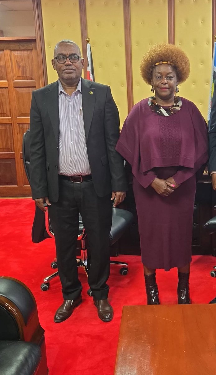 localisation216's tweet photo. I  paid a courtesy visit to @Milliegeza , Deputy Minority Whip of the National Assembly of Kenya. Discussions focused on promoting peaceful elections, strengthening democracy, and enhancing civic engagement across Kenya. https://t.co/C5FedI7J1S