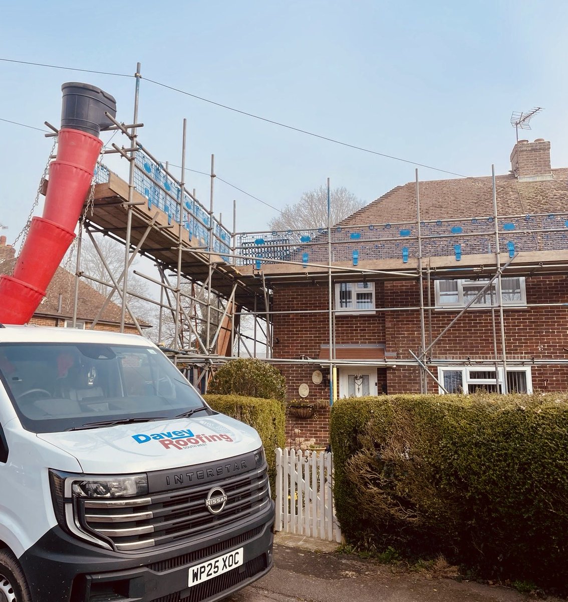 Our Eastleigh branch recently started full roof replacement of plain tile properties in Medstead for Abri Housing.