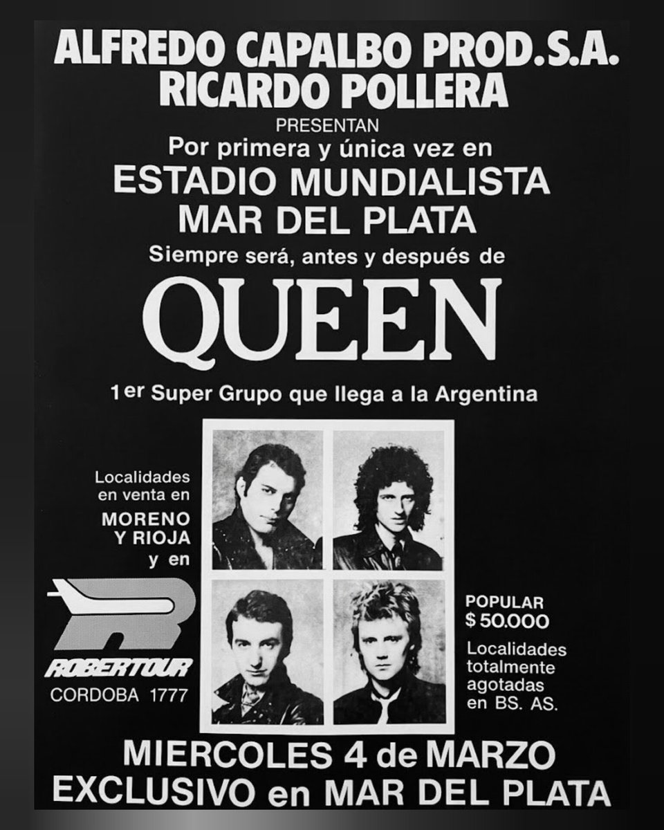 atrapamepasado's tweet photo. 🌊 ¿Repercusiones del recital de Queen en Mar del Plata? 
#En1981 #Hace45Años https://t.co/5eFbhwcs6z