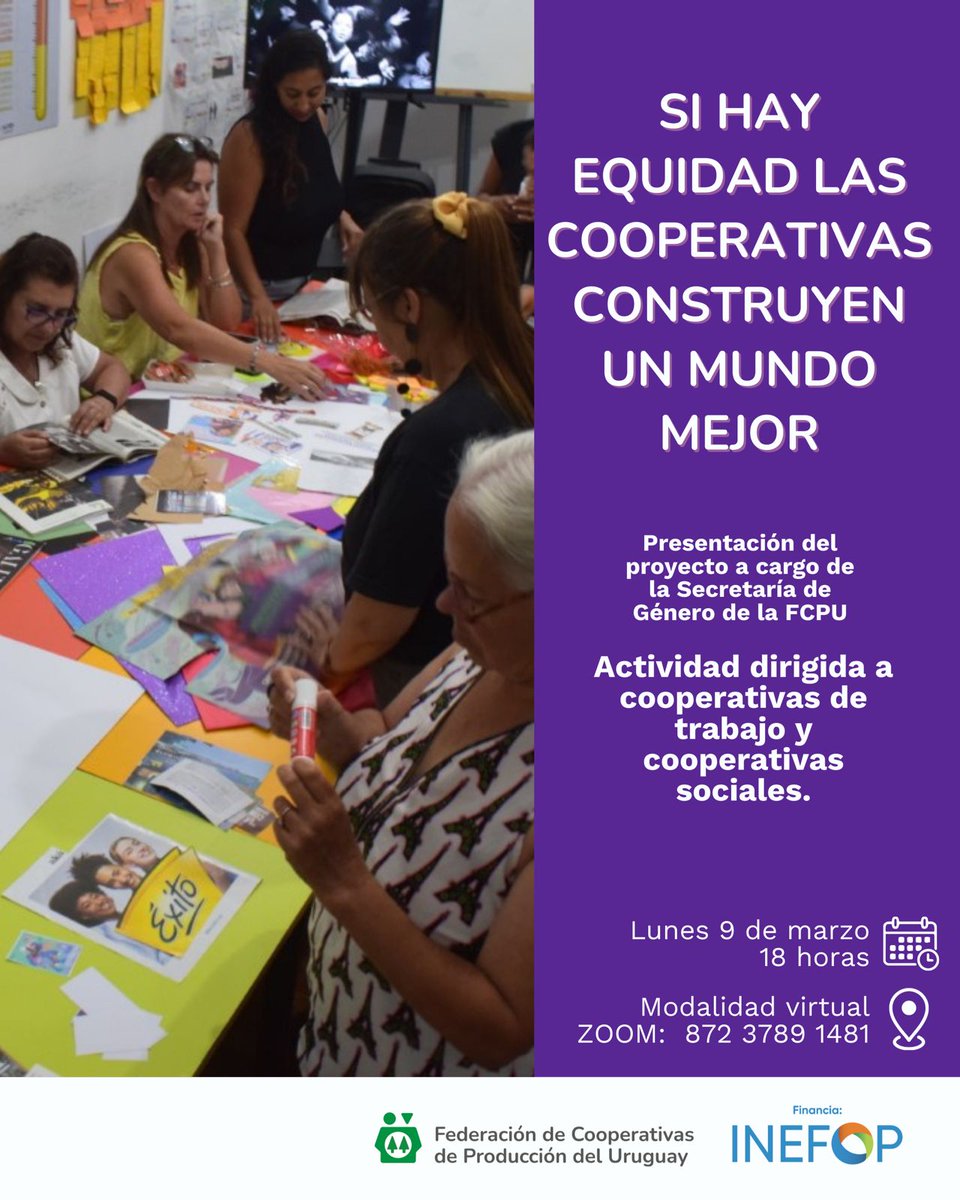 FCPU_coop's tweet photo. Si sos mujer cooperativista, esta invitación es para vos. https://t.co/9mOdjONAQQ
