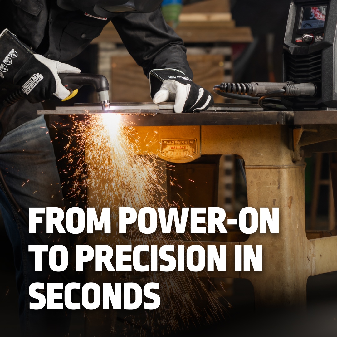LincolnElectric's tweet photo. Ready, Set, Cut.
Just plug in, select your material, and let the machine do the rest.
Start cutting in seconds with FlexCut: https://t.co/peYhPRP7eO
#CutRed #WeldRed #WeldRedNation https://t.co/2Tz4K87Vaz