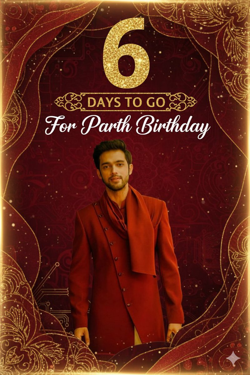 deepshikha3061's tweet photo. 6 DAYS TO GO
For Parth Birthday π
#ParthSamthaan #HappyBirthdayParthSamthaan
#HappyParthDay https://t.co/9uqu4NFUob
