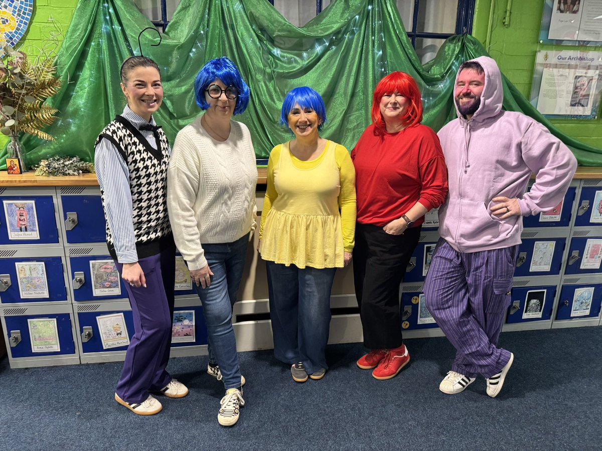 AbbeyPrimary's tweet image. There are a whole range of Inside Out emotions in the staff team today! #lovereading @WorldBookDayUK