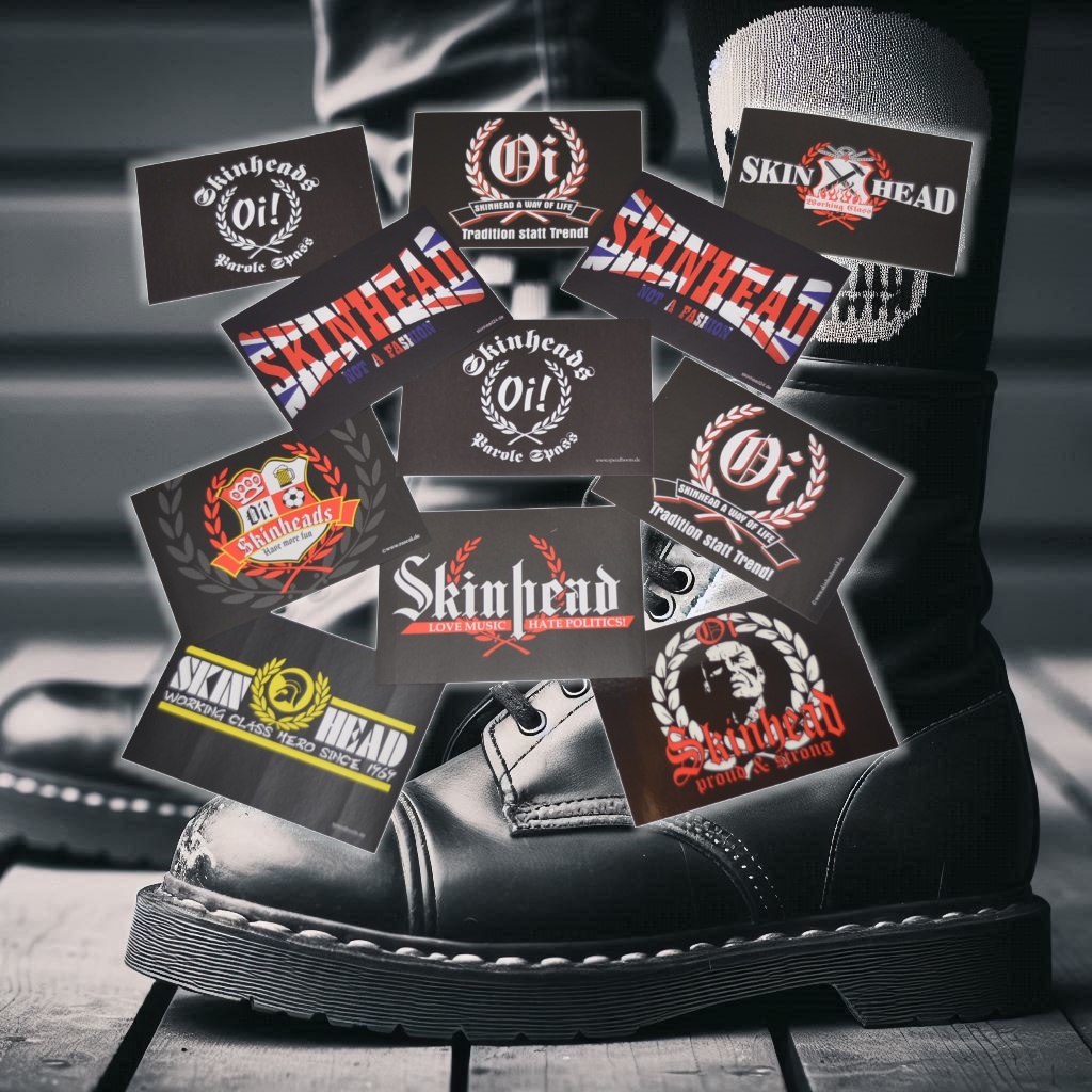 Aufkleberpack Skinhead Motive 👍

skinhead24.de/index.php?nr=A…
Aufkleberpack Skinhead Motive, 10 Papieraufkleber Größe A7 mit verschiedenen Skinhead und Oi Motiven.
#skinheads #skinhead #skinheadstyle #oioioi #skinheadshop #skinheadstore #skinheadculture #workingclass