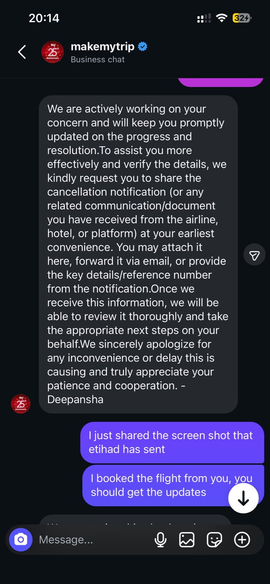 arora9818's tweet photo. @EtihadHelp @EtihadHelp can you please confirm if airline is allowing date change or full refund to the customers booked for 8th March. @makemytrip is asking for proof for the 10th time since yesterday. It is customer harassment at this point. https://t.co/iNssbtWbPT