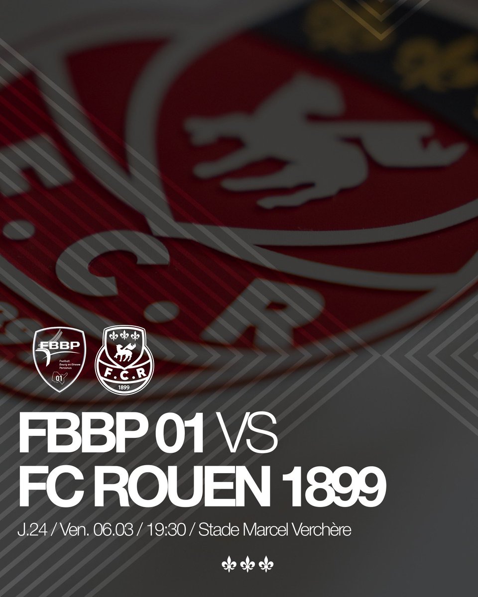 Les infos à savoir pour les supporters souhaitant se rendre à Bourg-en-Bresse demain 🔴⚪

⏰ Coup d'envoi : 19h30
🏟️ Stade Marcel Verchère
📍 11 Avenue des Sports 01000 Bourg-en-Bresse
🚘 Parking aux alentours
🎟️ Tarif : 5€. Paiement en CB
Ouverture du guichet et du parcage :