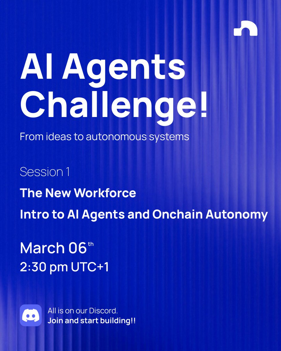 What would you automate forever if an AI agent could handle it for you?

Trading, Research, Lead generation, Payments, or even Operations?

AI agents are moving to execution, and blockchain gives them the ability to transact autonomously.

This month, our community is exploring