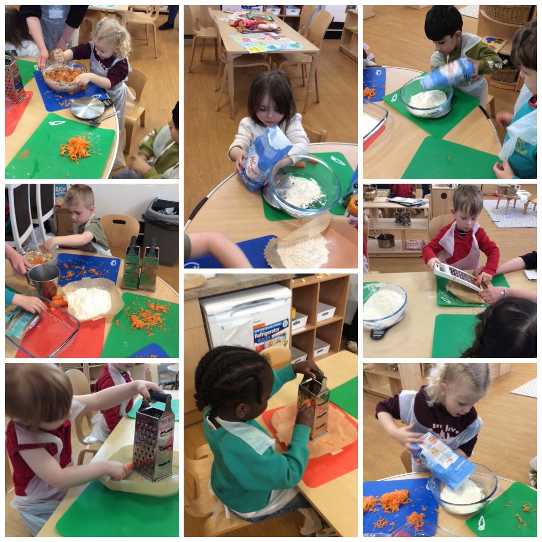 Flowerbankecc's tweet photo. ⭐Recipe of the Week - Carrot Cake⭐

Little bakers, laugh and shake,

Time to make a carrot cake!

Stir it, pour it, watch it bake –

Yummy treats for us to make 🥕🍰 https://t.co/ZxvTX7kBUD