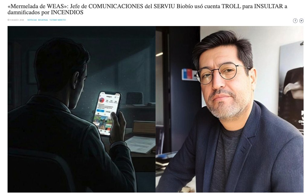 Al final el q tenía "bots" era Boric 🤣🤣🤣

Pero pagado, con recursos fiscales y además para insultar a los damnificados por los incendios.

Increíble lo nefasto q son estos zurdos.
Quedan 6 días, lárguense luego por favor