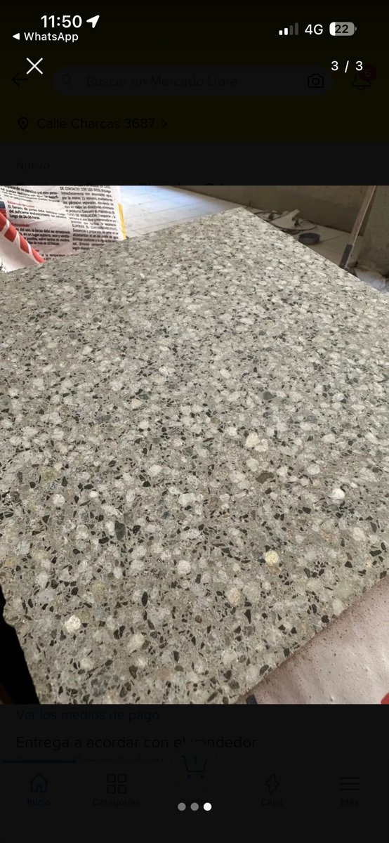 Vendemos un piso de granito gris para pulir, precio charlable. 
Esta en Villa del parque.

mercadolibre.com.ar/up/MLAU3795491…