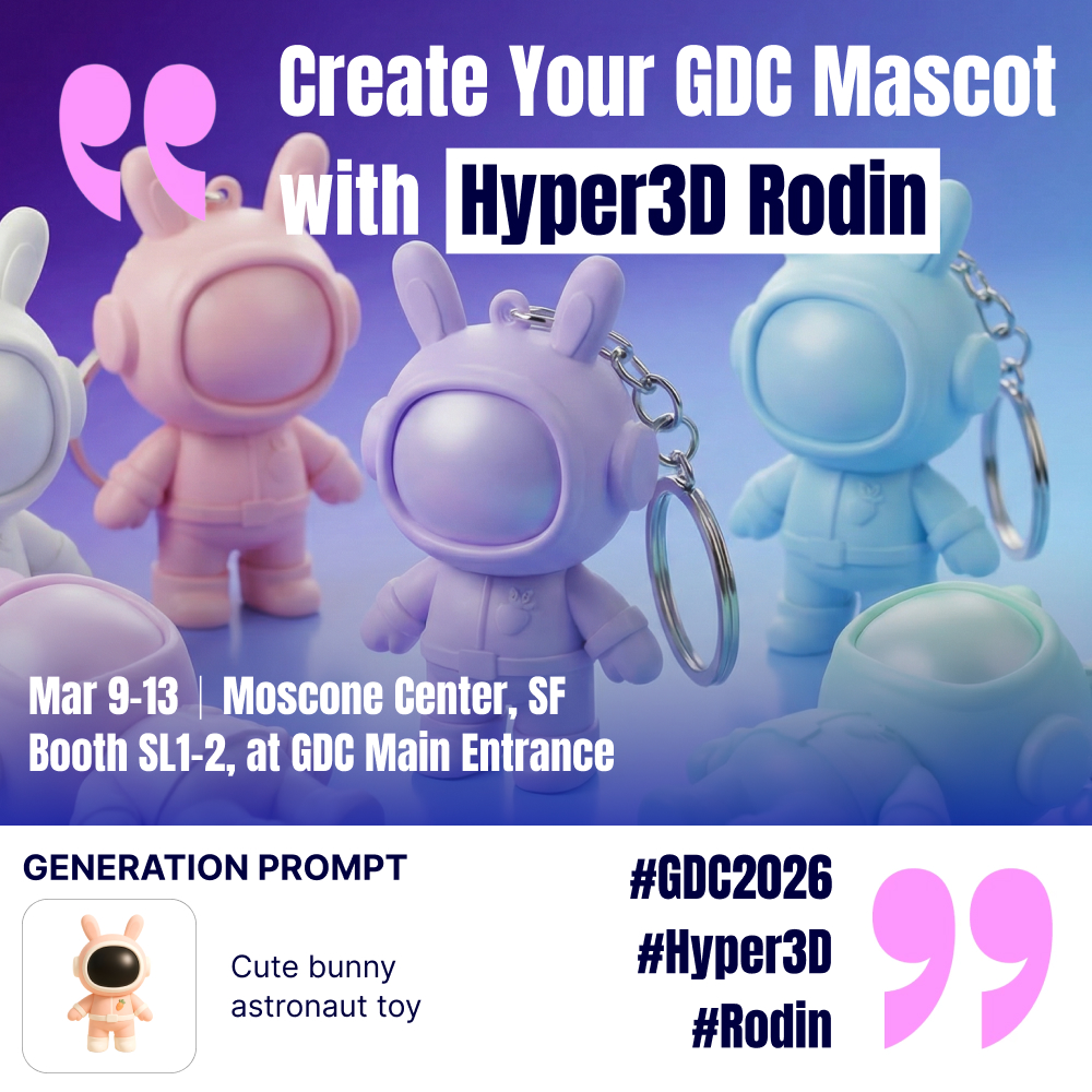 Hyper3D 🔜 GDC tweet media