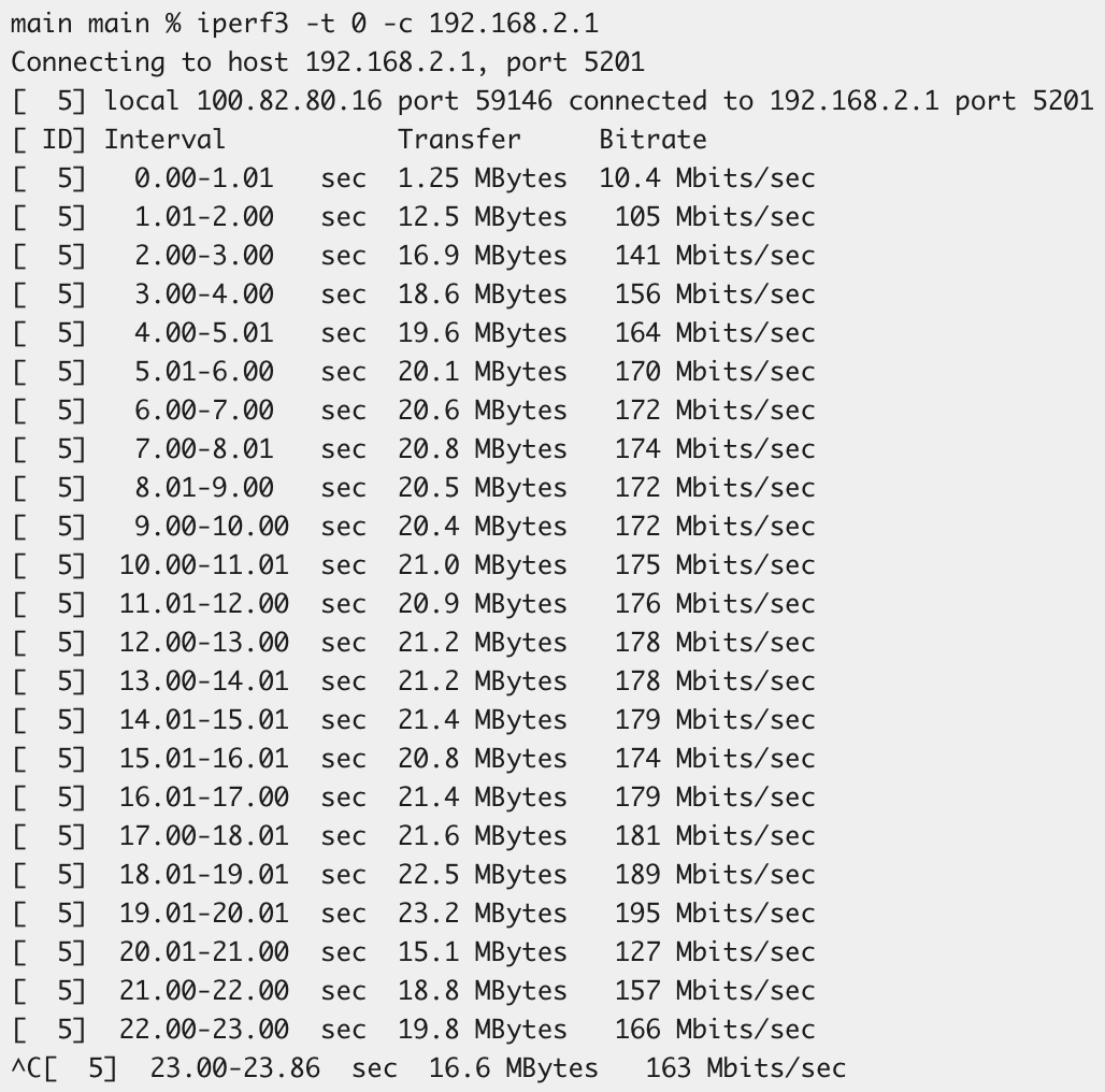 jamilbk's tweet photo. Amazing how even "small" packet pacing / loss problems can tank throughput, especially with any kind of latency.

Just fixed an issue in our eventloop to more fairly process rx packets while under high tx load - a three-line change.

Got a 3-4x throughput increase on a 100ms RTT simulated link: