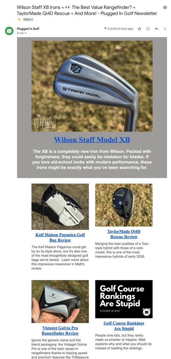 Plugged In Golf tweet media