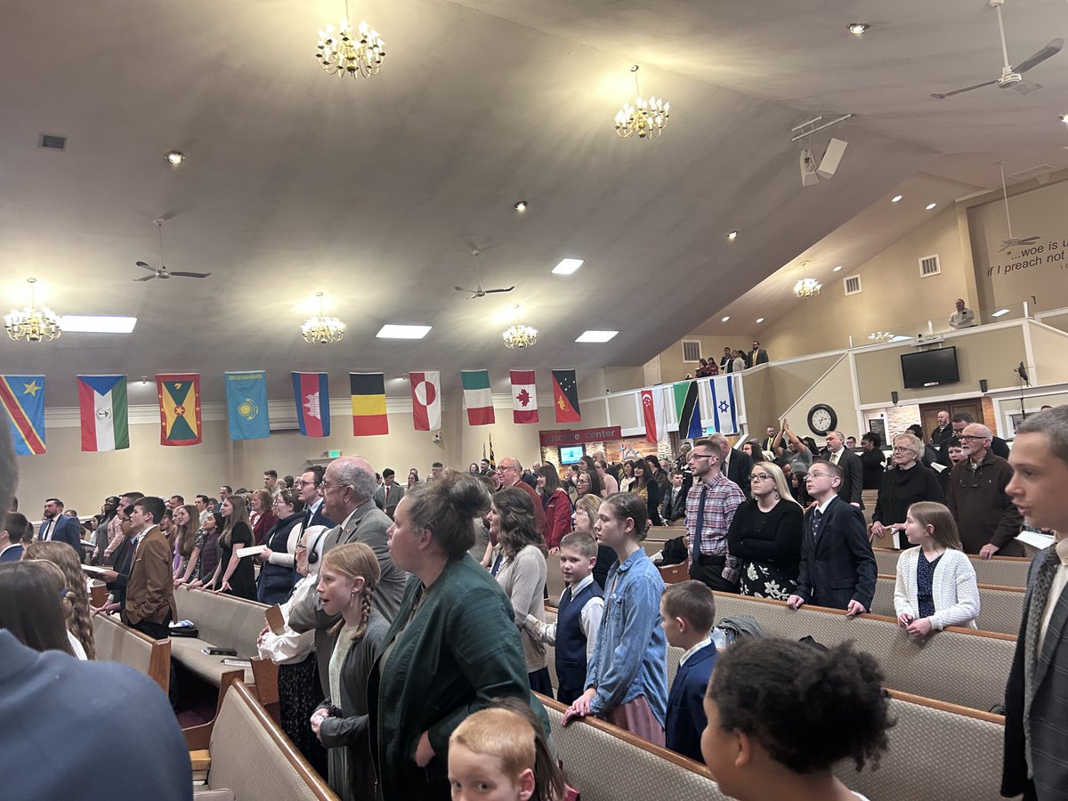 A full Wednesday night crowd for mission conference at Calvary BC in Dundalk! From first note onward the Spirit was evident. A hungry church. Preaching through Friday and returning to Visalia- hungry for Him to enlarge our coasts!! ⁦<a href="/PastorShiflett/">Stacey Shiflett</a>⁩