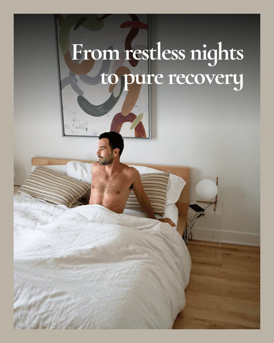 Essentia's tweet photo. What changes when you switch to Essentia?

Before: restless nights, waking with aches and allergens.
After: deep restorative sleep, natural pressure relief, and cleaner bedroom air.

Choosing organic transforms your sleep and health. https://t.co/E17MMt2BXn