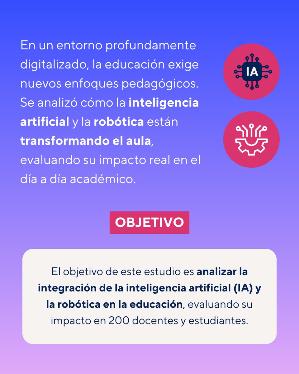 RevEducaPUCP's tweet photo. El Desafío de la #IA en el Aula 🤖📚
¿Está preparada la educación para la inteligencia artificial? En esta investigación la autora presenta un estudio profundo sobre la integración de la IA y la robótica en la educación superior y secundaria. https://t.co/4IozcrXNR0