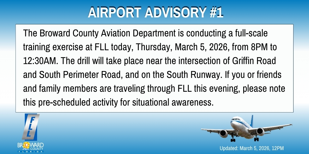 Fort Lauderdale-Hollywood Int'l Airport (FLL) tweet media