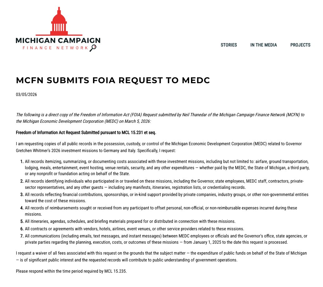 Michigan Campaign Finance Network 🔎 tweet media