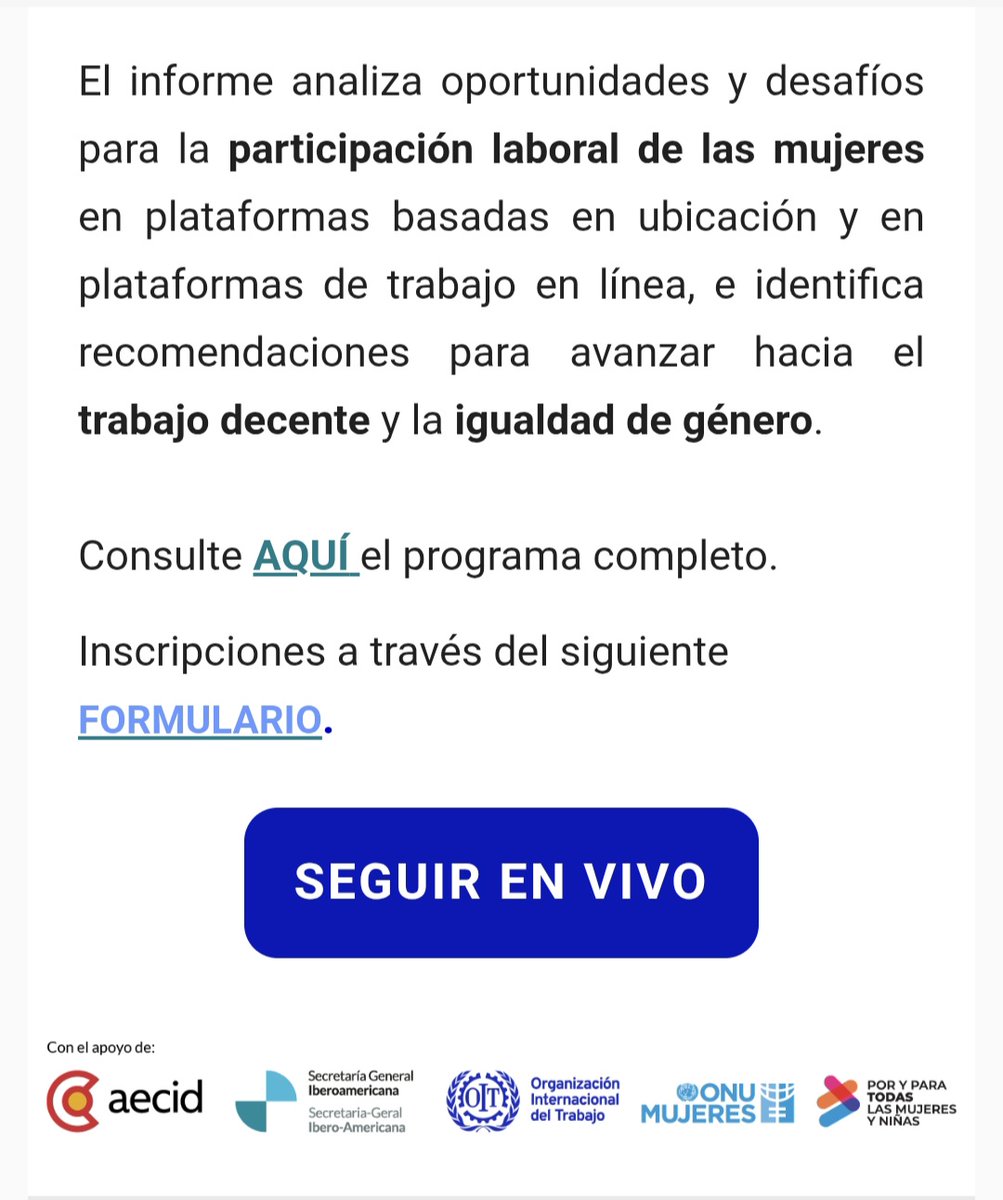 rodriguezluz_'s tweet photo. El jueves 12 de marzo a las 16h (hora España) tendré el honor de participar en la presentación del informe Mujeres en la Economía de Plataforma: desafíos y oportunidades en América Latina en @casaamerica organizado por @SEGIBdigital  @OITnoticias y @ONUMujeres https://t.co/Be1k3QlU5G