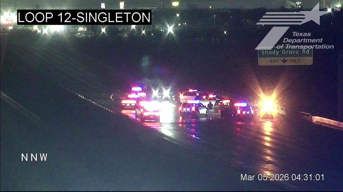 krldtraffic's tweet image. #DALLAS #IRVING  NB Loop 12 closed at Singleton due to police activity #KRLDTRAFFIC #1080TRAFFIC