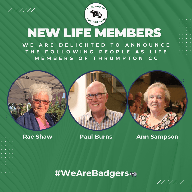 ThrumptonCC's tweet photo. New Life Members - At the clubs recent AGM we were delighted to award 3 new Life Memberships to the club. #WeAreBadgers #Pitchero
https://t.co/WeeVw1AQJa https://t.co/7k3MhQMKp9