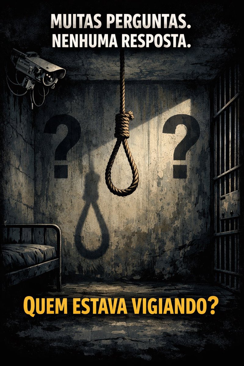 ClauAker's tweet photo. A Polícia Federal terá muito a esclarecer.

• Não havia monitoramento do preso? Não havia câmeras na cela?
• Quem eram os policiais de plantão?
• Que tipo de cela é essa que permite um enforcamento?

Muitas perguntas e, até o momento, nenhuma resposta. https://t.co/TJfYzDkVIM