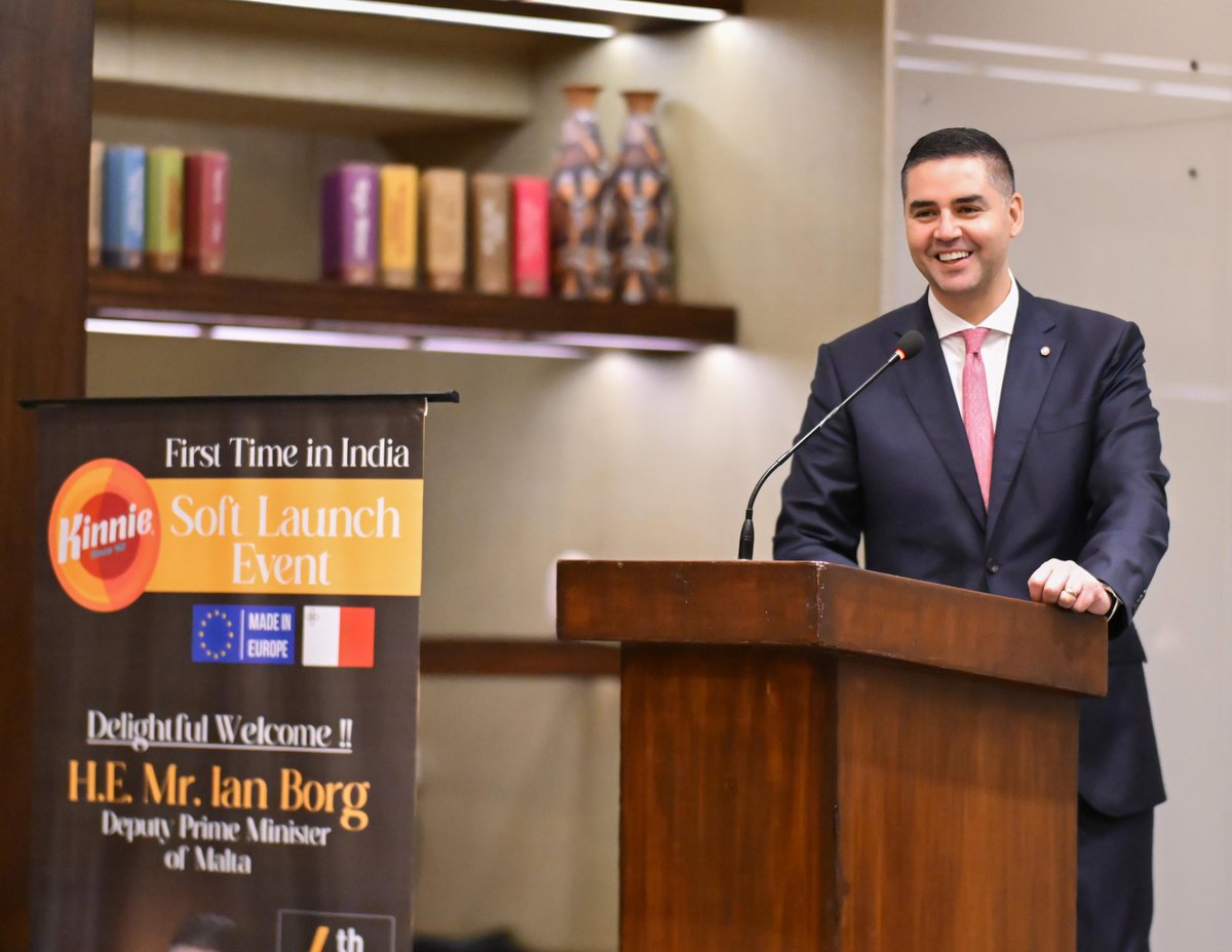reubengauci1976's tweet image. Today , the Deputy Prime Minister and Minister for Foreign Affairs and Tourism of the Republic of MALTA, Hon Dr Ian Borg  launched Maltese Soft Drink KINNIE in the Indian Market.